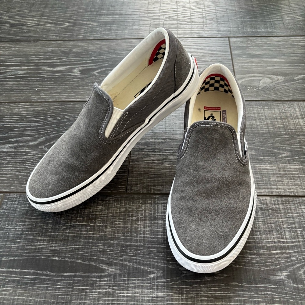 Vans Gray Skate Slip-On Sneakers